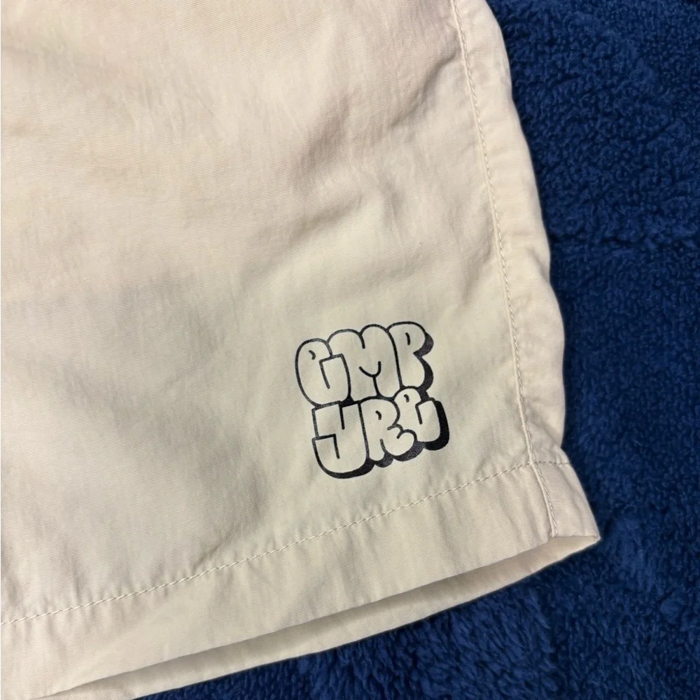 Empyre Men Beige Graffiti Floater Natural Board Shorts